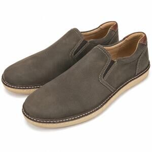 J&M Brown Leather Slip On Loafers Casual Comfort Shoes Mens 11M NWOT